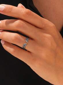1Pc Originele Echte 925 Sterling Zilveren Prachtige Vleugel Verstelbare Ringen Voor Vrouwen Meisjes Dames Sieraden Dating Cadeau Fijne Sieraden