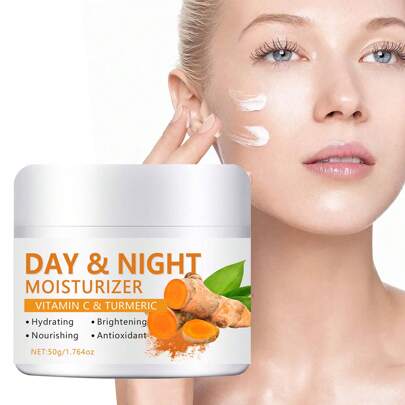 焕采肌肤日夜保湿霜 - 保湿、亮白、姜黄配方，让肌肤焕发光彩 - 温和、无刺激，适合所有肤质