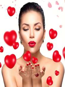 12pcs 2.75 Inch Heart Shaped Stress Ball, Elastic Foam Squeeze Ball For Valentine's Day Party Favor, Decor, Home Decoration, Theme Party - Red - View 4