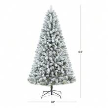 6.5 Ft Pre-Lit Flocked Frisco Pine Artificial Christmas Tree With 250 Color-Changing LED Lights And Stand, By - 1 - View 7