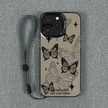 Animal Butterfly Cute Cartoon Phone Case Compatible With Iphone 16/15ProMax/14 Pro/13 Mini/12/11/XS Max/XR/7plus/8/SE2 /Sam Sung S24ULTRA/S24/S23PLUS/S23/S22+/S21/S21FE/20PLUS/Sam Sung A06/A16/A55/A15/A25/A35/A05S/A14/A34/A54/A13/A23/A33/A53/A32/A52S/A51/Xiao Mi POCO X6/X6pro/M6/M5S/F6/X5/X3/C65/M4/F5/F3/14/13pro/13/12/12spro/12Tpro/13T /Redmi Note13pro+/13C/13/12/Note11/Note10S/Note12 /OnePlus 1+11 Tpu Hand Strap