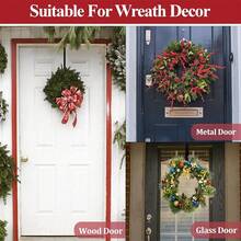 Móc treo vòng hoa, Móc treo vòng hoa điều chỉnh được gắn trên cửa từ Wreath Holder, Móc treo vòng hoa trang trí cửa trước, Móc treo trang trí lớn màu đen, Móc treo vòng hoa điều chỉnh độ dài - Kim loại màu trắng mờ - Chịu được trọng lượng lên đến 9 kg - Móc treo vòng hoa dài gắn trên cửa, sử dụng được quanh năm trong nhà hoặc ngoài trời, Quà tặng sinh nhật tuyệt vời nhất - Nhiều màu - Xem 9