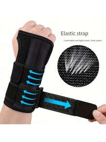 1 peça de pulseiras esportivas pequenas ajustáveis para mão esquerda ou direita com suporte de aço removível - fecho de , elástico e respirável, suporte estabilizador de pulso para tendinite, entorses, lesões esportivas, suporte para mão esquerda e direita, suporte profissional para pulso, tala, faixa para artrite, cinto para a síndrome do carpo, pulseiras de ginástica, acessórios