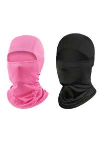 2 chiếc mặt nạ trùm đầu Balaclava màu trơn Unisex, chống gió, thích hợp sử dụng hàng ngày, du lịch ngoài trời, đi bộ đường dài, trượt tuyết, đạp xe - Nhiều màu - Xem 15