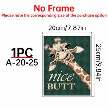 1入經典長頸鹿海報-有趣的動物臀部牆壁藝術品,用於臥室、客廳-帆布家居裝飾、房間裝飾、臥室裝飾-無框帆布印刷品 - 彩色 - 查看 14
