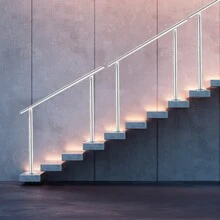 Jiubiaz Stair Railing Parapet Staircase Kit Staircase Diameter 42 Mm Railing Surface Mounting With 0/2/3/4/5 Rungs Staircase 80/100/120/150/160/180 Cm For Inside & Outside Handrail Balustrade Bars Railing Made Of Stainless Steel - 100cm (39.37 Inch) - 0 Crossbars - View 8