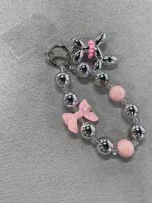 1 件创意镀银狗主题吊带，带夹子，适用于手机壳、钥匙扣、包包配件 - 耐用时尚，其他材质 - 彩色 - 查看 4