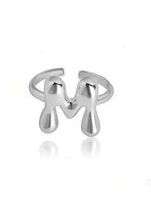 1 chiếc nhẫn 26 chữ cái tiếng Anh có thể điều chỉnh, dành cho nữ, chất liệu đồng, phù hợp để đeo hàng ngày, đi nghỉ và dự tiệc, quà tặng tùy chỉnh và cá nhân hóa cho ngày lễ, sinh nhật và kỷ niệm - nhẫn - Xem 16