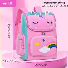 1buc drăguț Preppy ușor, cu curea reglabilă, cu buzunare multiple, Rucsacuri de școală cu unicorn curcubeu de mare capacitate pentru rucsac, geantă de școală, geantă S, rucsac mic, geantă de școală, rucsac de școală, rucsac, geantă de școală, unicorn