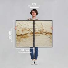 Set Of Abstract Frames With Gold Details - trắng - Xem 4