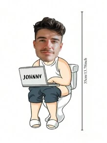 1 Customized Funny Ugly Pillow, Personalized Face Shape And Name Pillow, Humanoid Cushion With Customized Photos - A Unique Geiger Gift For Friends And Family, Customized Face Shape Pillow, Funny Christmas Giftsseries, Sitting On The Toilet - Multicolor - View 16