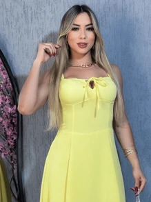 Plain Duna Midi Dress