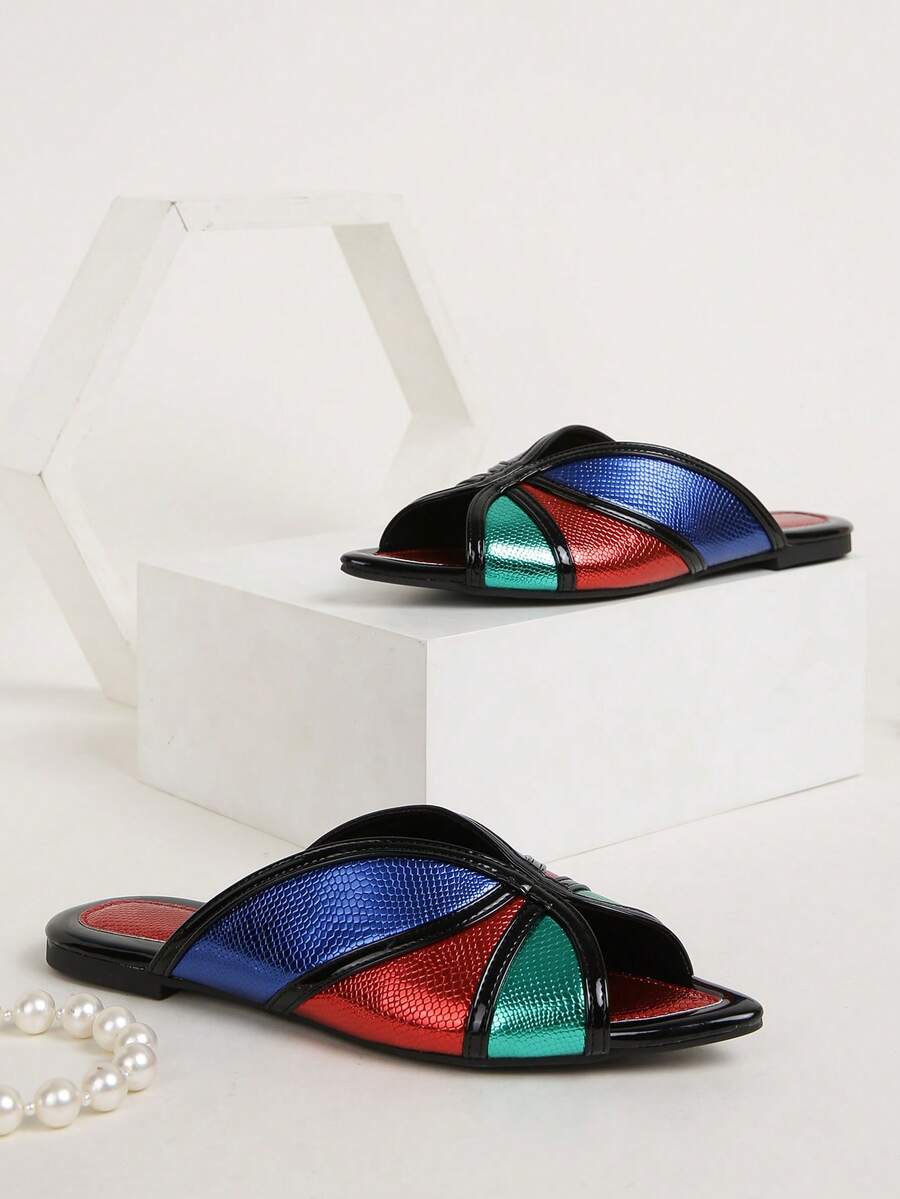 Dép xỏ ngón đế bằng thời trang nữ, dép đi trong nhà nhiều màu sắc cho tiệc ngoài trời mùa hè - Màu Hồng Tươi - Xem 1