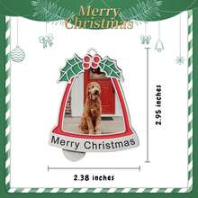 1PC Personalized Ornaments With Photo - Custom Picture Ornaments 2024 Decorations 2024 Custom Picture Text Hanging Ornaments Bells Houses Shape Custom Tree Decoration Souvenir Gifts For Family Couple Tree Home Decoration Xmas Gifts For Mom Dad Kids Pets Friend Gifts For Women Friendship,Long Distance Friends, BFF, Work Besties Gift Birthday Graduation - Multicolor - View 7