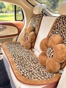 1 chiếc đệm ghế ô tô dày họa tiết da báo, ấm áp cho mùa đông - Một cỡ - Xem 8