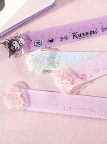 Sanrio 1pc Ruler Hello Kawaii Kitty Kuromi My Melody Cinnamoroll Cartoon 15cm Ruler Kawaii Stationery Back To School Season Gift