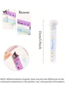 Sanrio 1pc Ruler Hello Kawaii Kitty Kuromi My Melody Cinnamoroll Cartoon 15cm Ruler Kawaii Stationery Back To School Season Gift