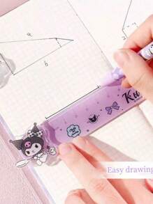 Sanrio 1pc Ruler Hello Kawaii Kitty Kuromi My Melody Cinnamoroll Cartoon 15cm Ruler Kawaii Stationery Back To School Season Gift