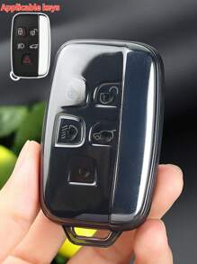 1pc TPU Material Key Shell Designed For Special Car Model - Suitable For Land Rover Range Rover Velar/Defender/Discovery 2- 5 Button Car Key Protective Cover