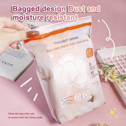 1PC Thin Cotton Pads 600 Pieces Of Water-Saving Skin-Friendly Makeup Remover Pad Soft Non-Flaky Wet Application