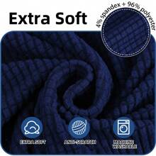 Ystyle Chair Covers With Backrest 6 Pieces, Stretch Chair Covers Living Room Kitchen, Universal Stretch Chair Covers, Modern Anti-Scratch Cat Chair Covers - Navy Blue - View 8