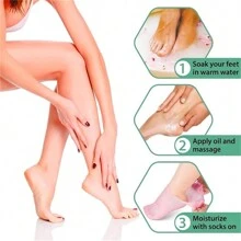 2pcs Moisturizing Hand Mask, Foot Mask, Moisturizing Long Socks/Gloves, Foot Care Socks, Prevent Dry Cracked Heels And Soften Rough Skin, Reusable