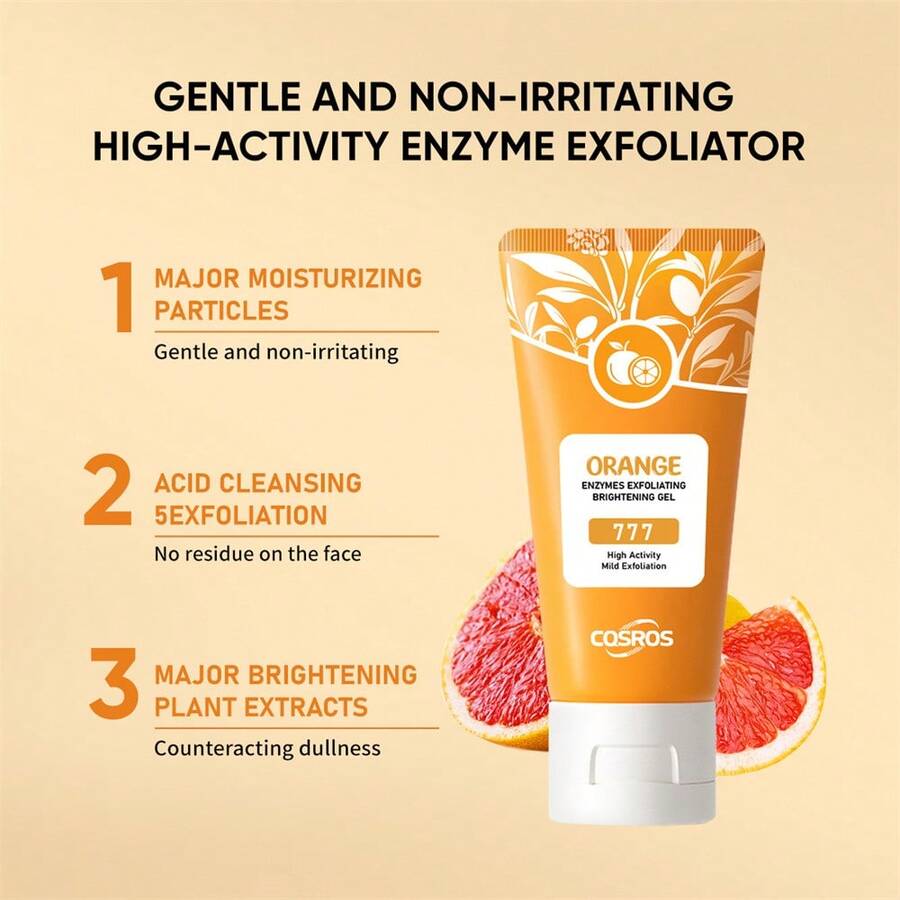 Orange Enzymes Exfoliating Gel, Scrub Face Body Skin Peeling Gel Face