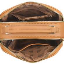 Women's Bag With Pompom Keychain Shoulder Strap Leather Crossbody Hand Strap - Bạc - Xem 2