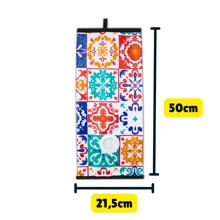 Kit De Cozinha Avental Estampado + Puxa Saco Estampado + Capa Para Botijão Estampado