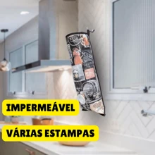 Kit De Cozinha Avental Estampado + Puxa Saco Estampado + Capa Para Botijão Estampado