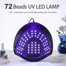 Đèn sấy móng tay LED chuyên nghiệp Đèn sấy móng tay UV cho móng tay 72 hạt làm khô nhanh sơn gel mạ điện - Phích cắm loại C của EU (220-240V) - Xem 8