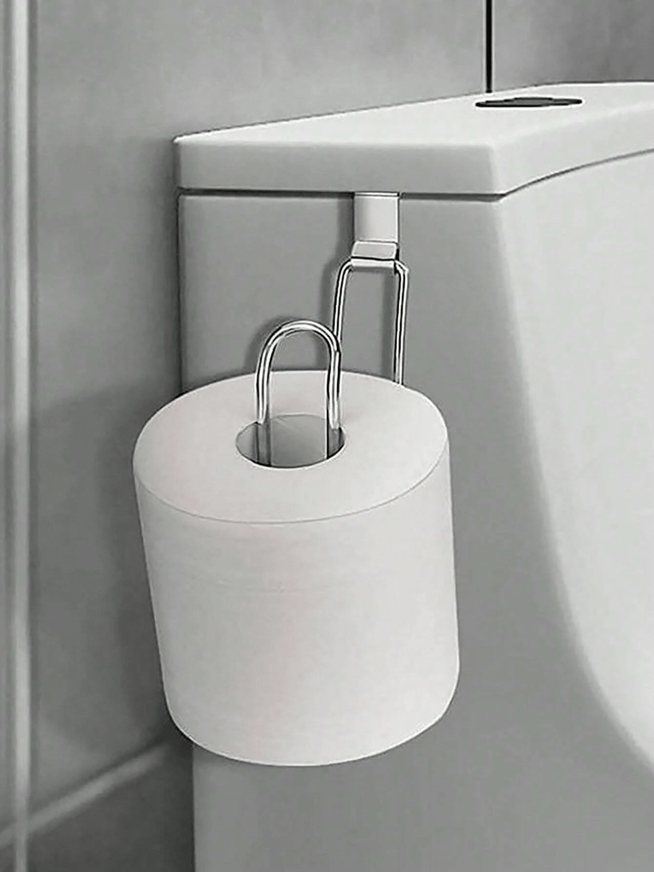 1pc Toilet Paper Holder Iron Art Roll Paper Rack Wall Mounted Hook