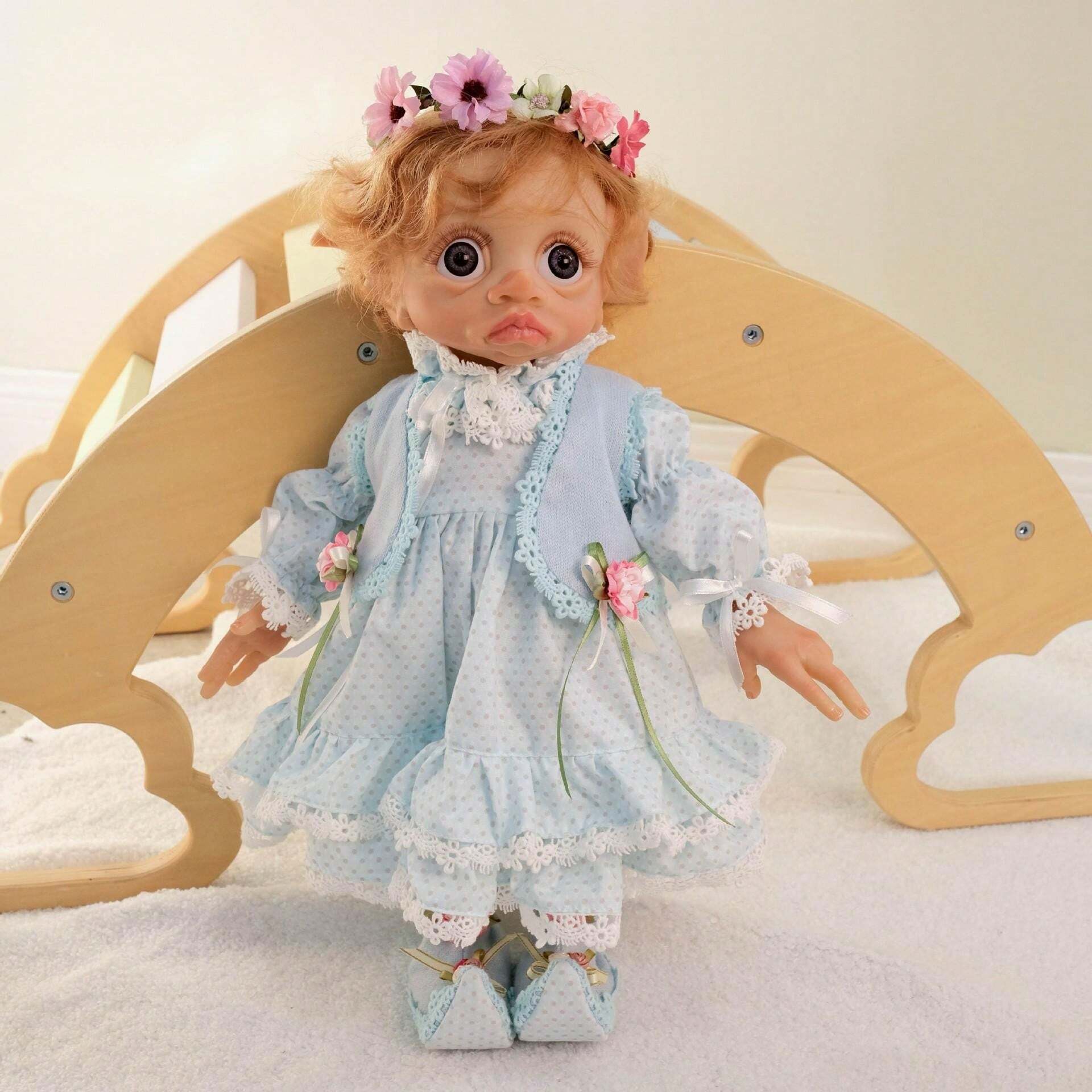 NPK 17inch Handmade Reborn Baby Doll Girl Doll Sweet Baby Collectible Art Doll High Quality