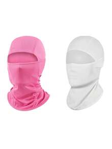 2 chiếc mặt nạ trùm đầu Balaclava màu trơn Unisex, chống gió, thích hợp sử dụng hàng ngày, du lịch ngoài trời, đi bộ đường dài, trượt tuyết, đạp xe - Nhiều màu - Xem 14