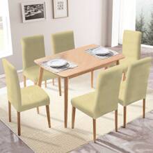 Ystyle Chair Covers With Backrest 6 Pieces, Stretch Chair Covers Living Room Kitchen, Universal Stretch Chair Covers, Modern Anti-Scratch Cat Chair Covers - Beige - View 4
