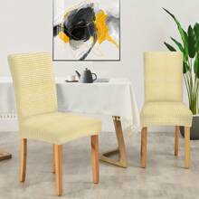Ystyle Chair Covers With Backrest 6 Pieces, Stretch Chair Covers Living Room Kitchen, Universal Stretch Chair Covers, Modern Anti-Scratch Cat Chair Covers - Beige - View 2