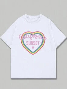 California Sunset Printed T-Shirt Men's Fashion Casual Premium Comfort Blouse - trắng - Xem 1