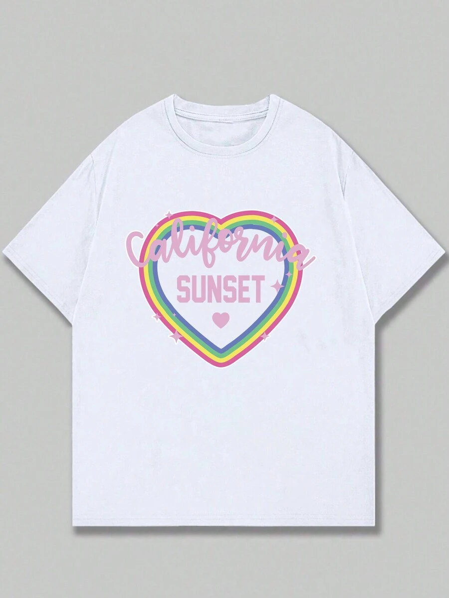 California Sunset Printed T-Shirt Men's Fashion Casual Premium Comfort Blouse - trắng - Xem 1