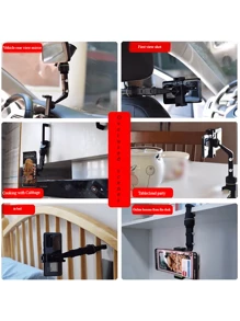 Suporte de telefone para carro, fácil instalação, sem bloqueio, para espelho retrovisor, gravação de vídeo no banco traseiro, suporte de mesa compatível com iPhone, Android, presente de aniversário, família, acessórios para carro, suporte para telefone de carro