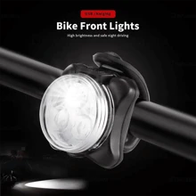 USB Rechargeable 3 LED Night Bike Lights Set Front & Rear Mountain Bicycle Light - Multicolor - View 9