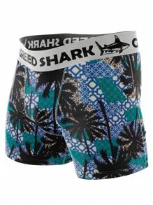 6 Men's Boxer Briefs Lined High Elasticity Fabric Plain Printed - 彩色 - 查看 3