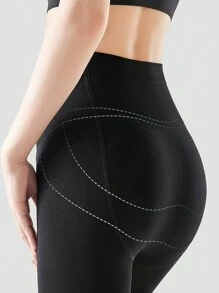 1 quần bó bó liền mạch cho nữ, đồ định hình: Nâng mông, định hình eo, định hình bụng, làm thon đùi - màu đen - Xem 5