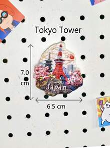 1pc Resin Souvenir Artistic Fridge Magnet Home Decor, Representing Japanese Culture Landmarks Like Tokyo Tower, Mt. , Sakura, Torii Gate, Shrine, Osaka Castle, Carp Flag, Hokkaido, Honshu, Shikoku, Nagoya, Fukuoka, History, Creativity, Cartoon, Kitchen, Office, Shop Decoration - Multicolor - View 11