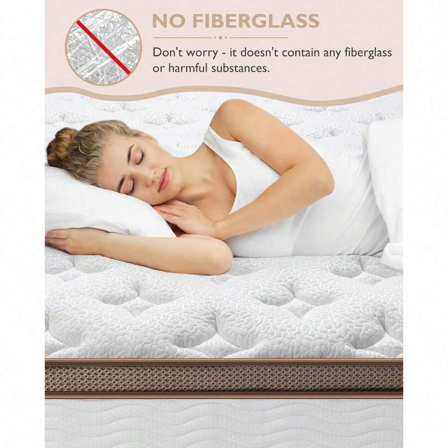 Queen Mattress 14 Inch Hybrid Mattress In A Box Individually