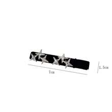 2 chiếc/bộ kẹp tóc đính đá ngôi sao nhung Pháp tinh tế, kẹp tóc thiết kế hình trái tim thanh lịch sang trọng, thích hợp để tạo kiểu và đi chơi hàng ngày - Nhiều màu - Xem 6