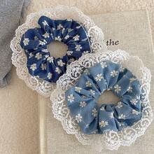 1 dây buộc tóc/dây buộc tóc bằng ren thêu hoa cổ điển thời trang, thanh lịch, ngọt ngào cho nữ - Nhiều màu - Xem 1