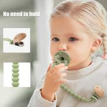 新款时尚硅胶奶嘴链，可爱心形奶嘴夹，适用于大多数奶嘴和牙胶，婴儿礼物，圣诞礼物