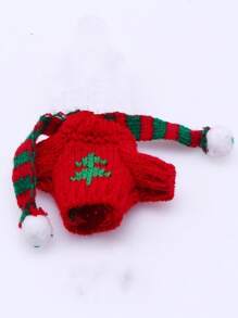 1:12 比例逼真针织毛衣装饰套装、微型娃娃配件、娃娃屋逼真服装、摄影道具、迷你小雕像配套套装、家居装饰