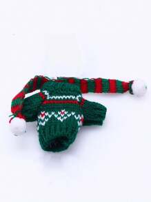 1:12 比例逼真针织毛衣装饰套装、微型娃娃配件、娃娃屋逼真服装、摄影道具、迷你小雕像配套套装、家居装饰