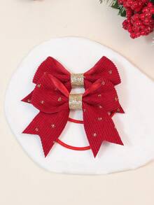 1 bộ kẹp tóc và dây buộc tóc Giáng sinh mới phổ biến, màu đỏ và xanh lá cây, hợp thời trang và dễ thương - nhiều màu - Xem 4